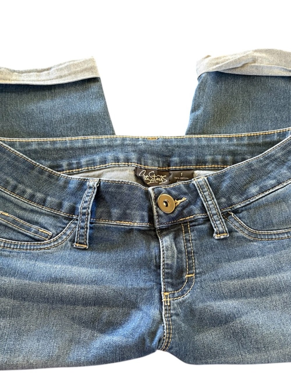 City Streets Medium Blue Cropped Ankle Jeans